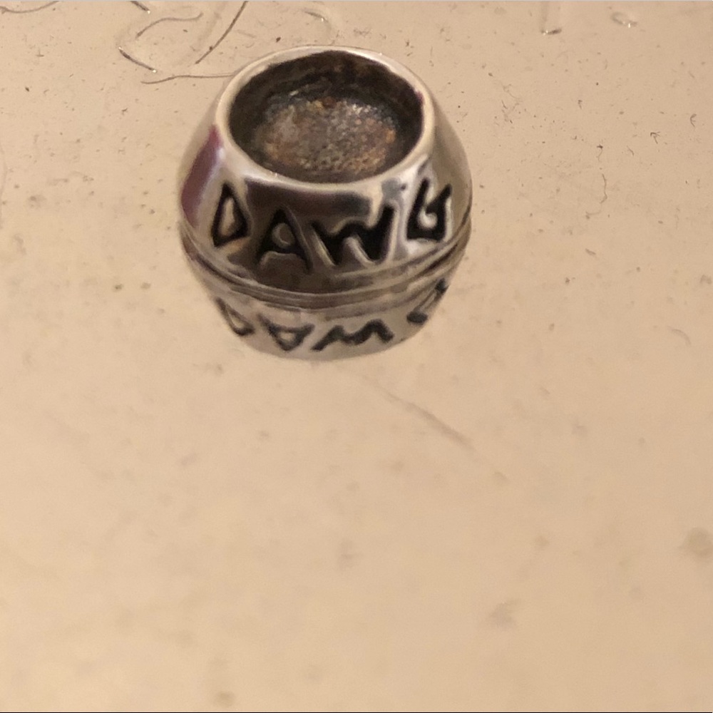 Sterling silver “Dawg” dog bowl pendant
